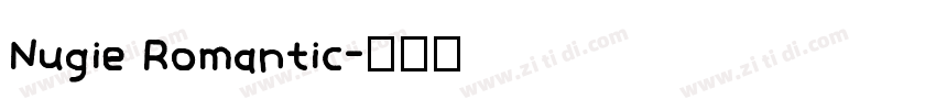 Nugie Romantic字体转换